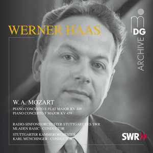 【線上試聽】莫札特：第十四號與第十九號鋼琴協奏曲 ( CD ) <br>Mozart: Piano Concertos KV 449 & KV 459<br>哈斯 Werner Haas，鋼琴示意圖